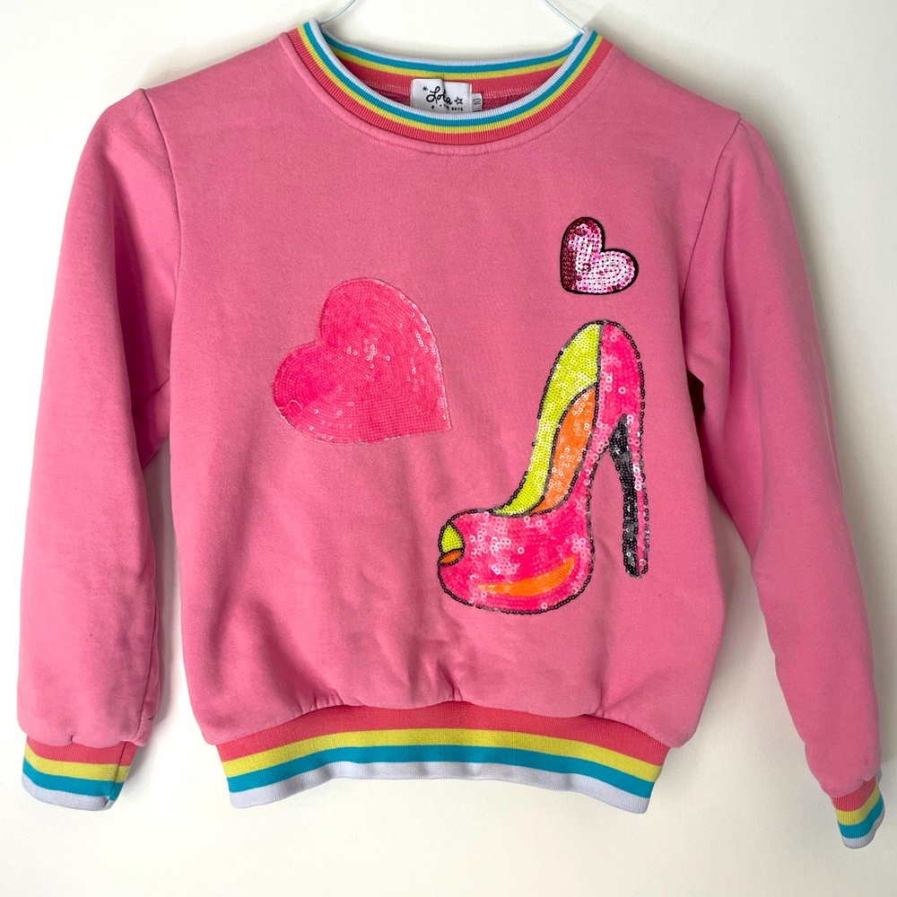 Lola and the Boys Girls Size 8 Sequin Sweatshirt